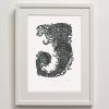 J for Jellyfish print framed