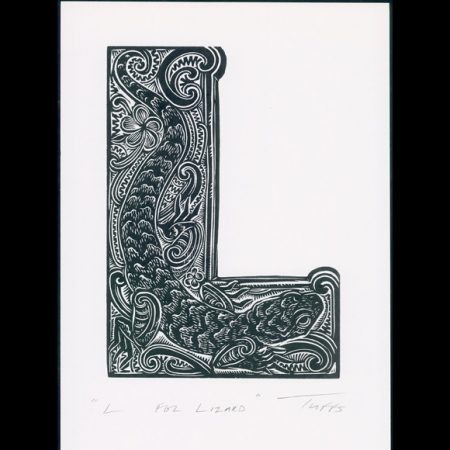 L for Lizard print