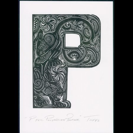 P for Polynesian Panther print
